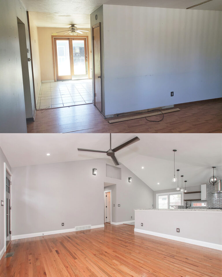 Home Renovation Project Before & After | Interior Vaulted Ceiling | The Azzam Group at RE/MAX Haven Realty