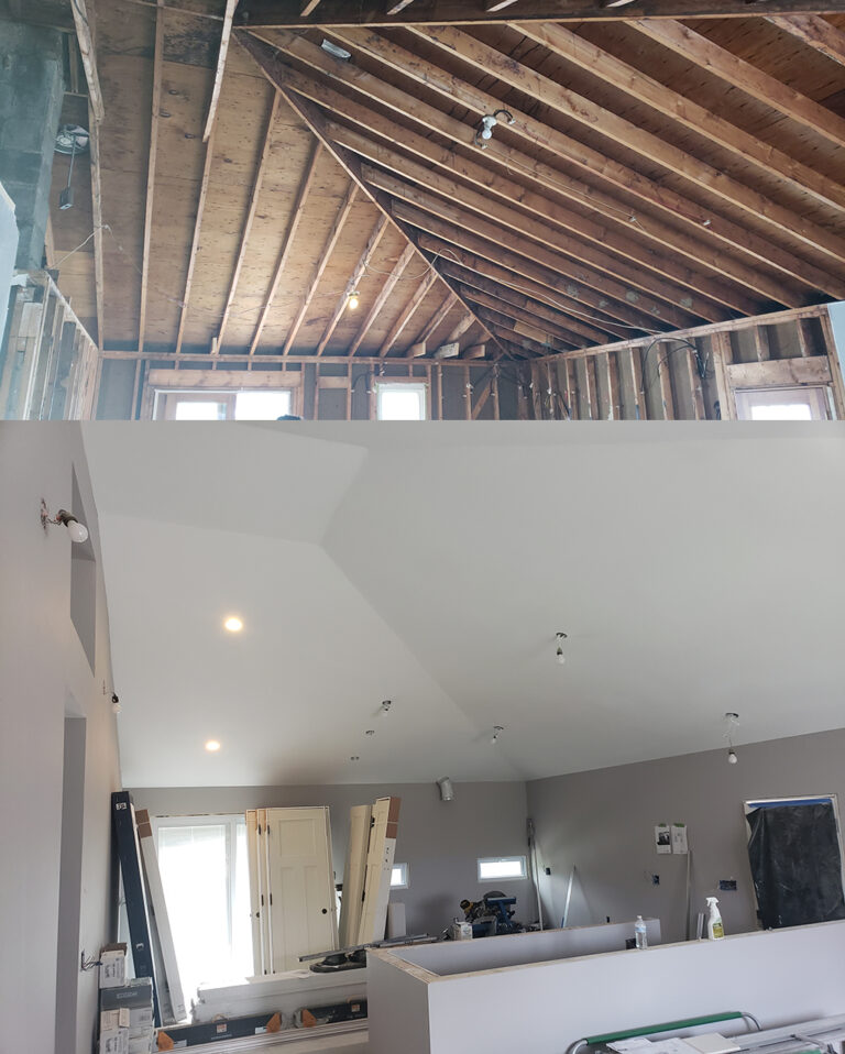 Home Renovation Project Before & After | Interior Vaulted Ceiling | The Azzam Group at RE/MAX Haven Realty